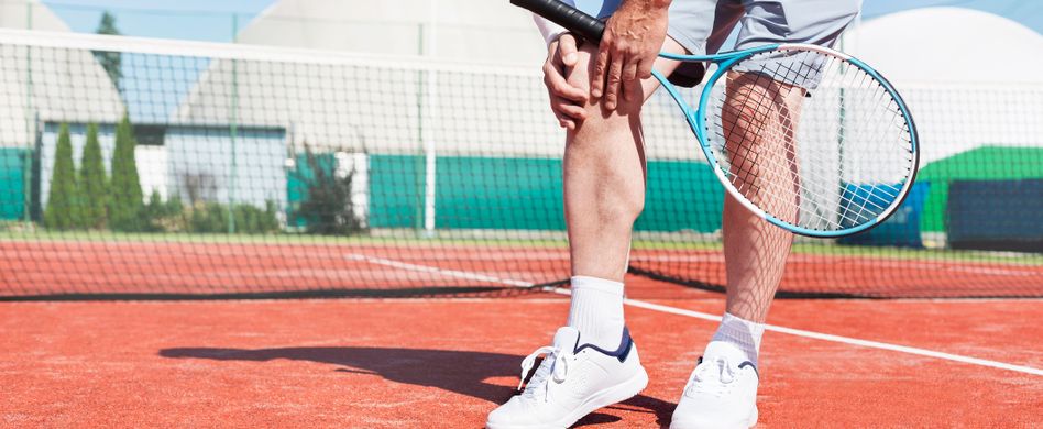 Schmerz im Knie bei Tennis